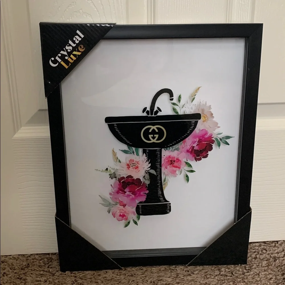 FASHION INSPIRED Sink Picture - Framed with Glass Front